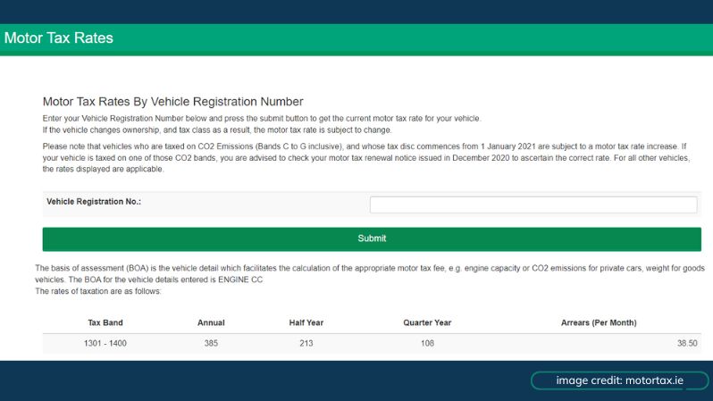 check car tax amount